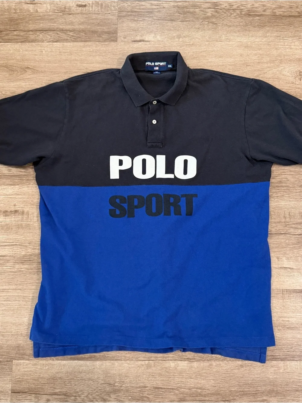 Vintage 90s Polo Sport Ralph Lauren Shirt Spellout Colorblock Mens XXL 2XL